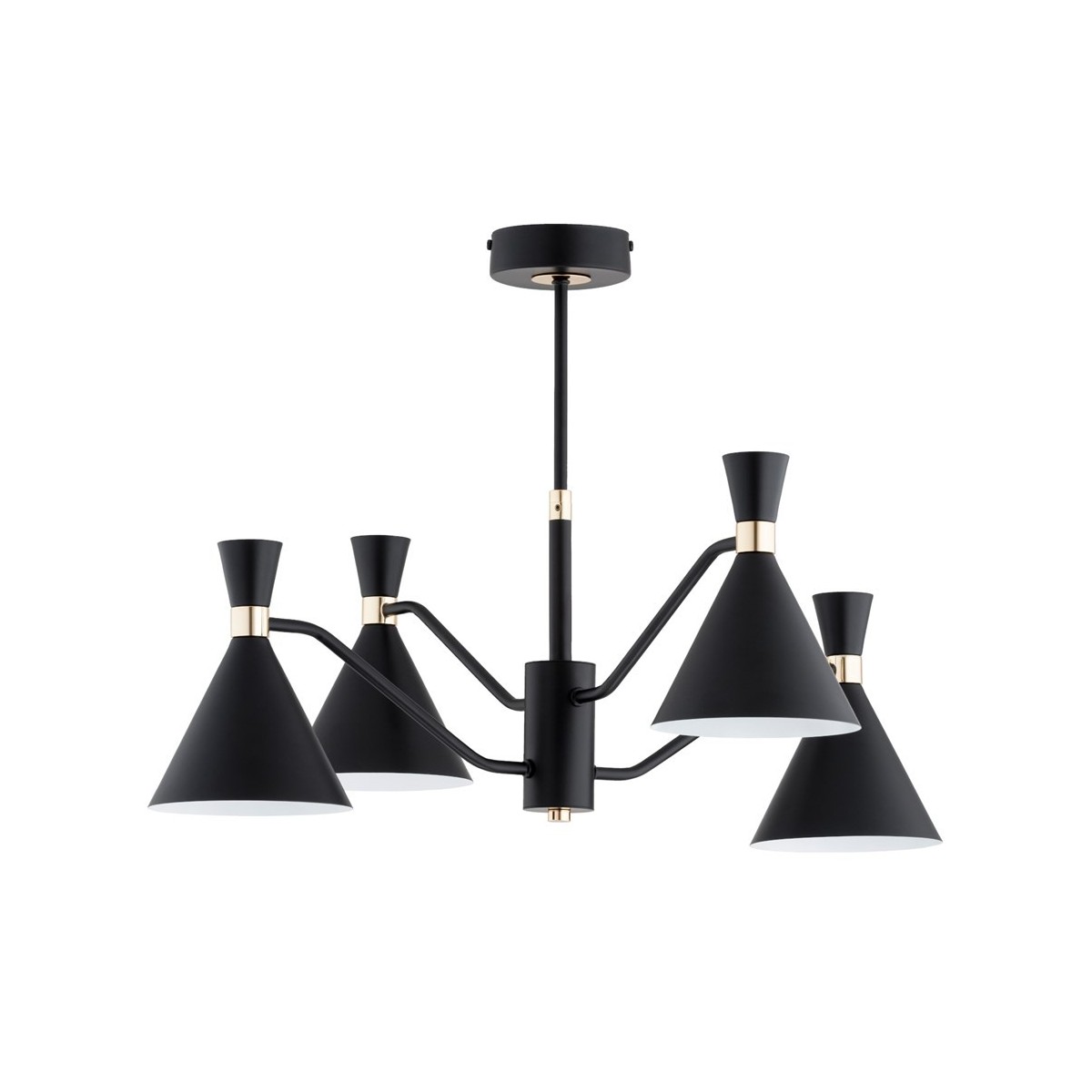 LAMPA SUFITOWA ALFA SILVA CZARNA 4xE27