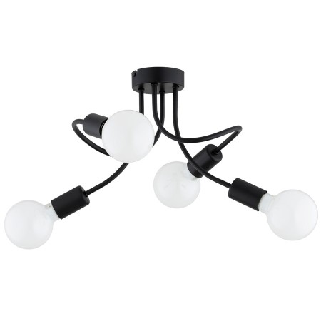 LAMPA SUFITOWA ALFA HITO CZARNA 4xE27