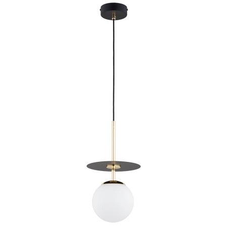 LAMPA WISZĄCA ALFA QEENCY CZARNO-ZŁOTA I BIAŁA 1xE14