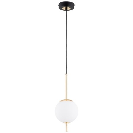 LAMPA WISZĄCA ALFA DIORA ZŁOTA I CZARNO-BIAŁA 1xE14