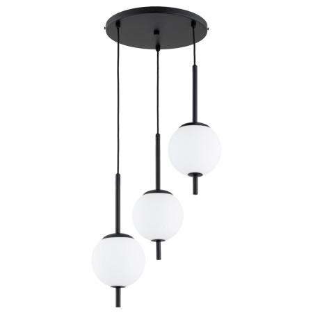LAMPA WISZĄCA ALFA DIORA CZARNO-BIAŁA 3xE14
