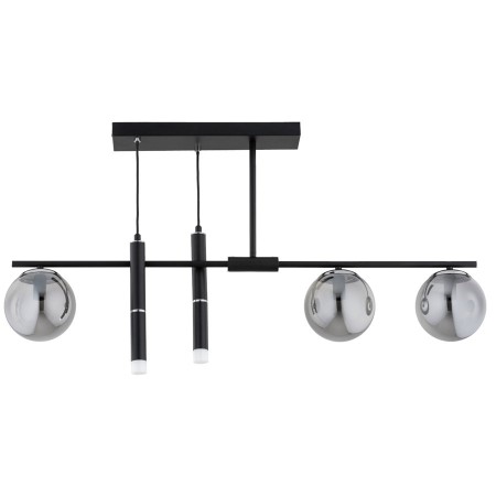 LAMPA SUFITOWA ALFA FILIS CZARNO-CHROMOWANA 2xE14 i 2xG9