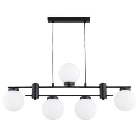 LAMPA WISZĄCA ALFA CAMINO CZARNO-BIAŁA 5xE14