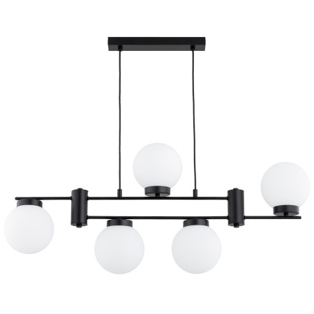 LAMPA WISZĄCA ALFA CAMINO PRO CZARNO-BIAŁA 5xE14
