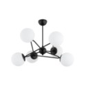 LAMPA WISZĄCA ALFA RESTO CZARNO-BIAŁA 6xE14