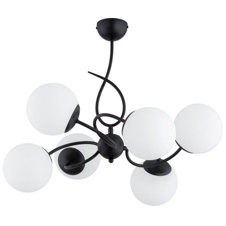 LAMPA SUFITOWA ALFA TORNADO CZARNO-BIAŁA 6xE14