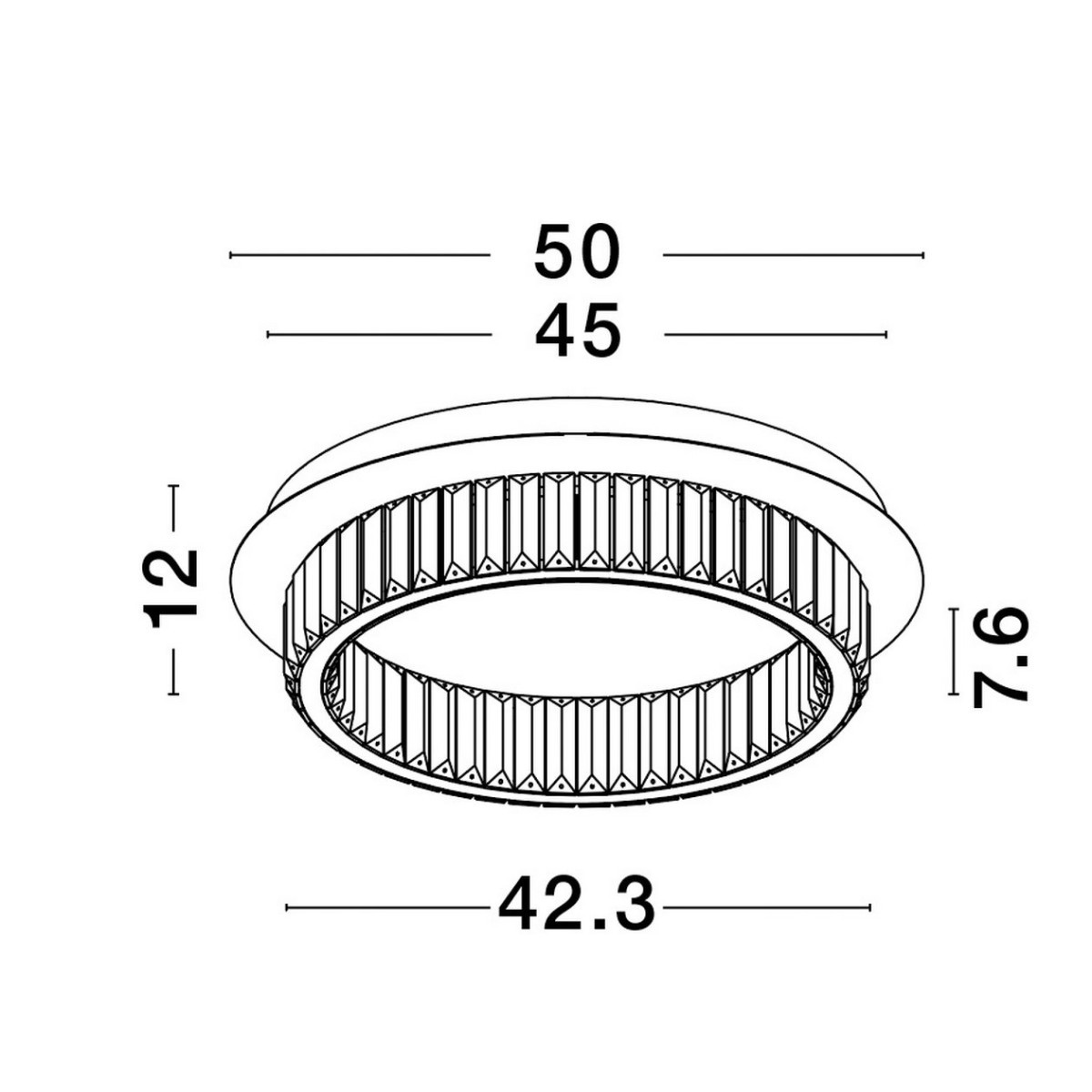olśniewająca lampa przysufitowa Luces Exclusivas BAUTA LE42678