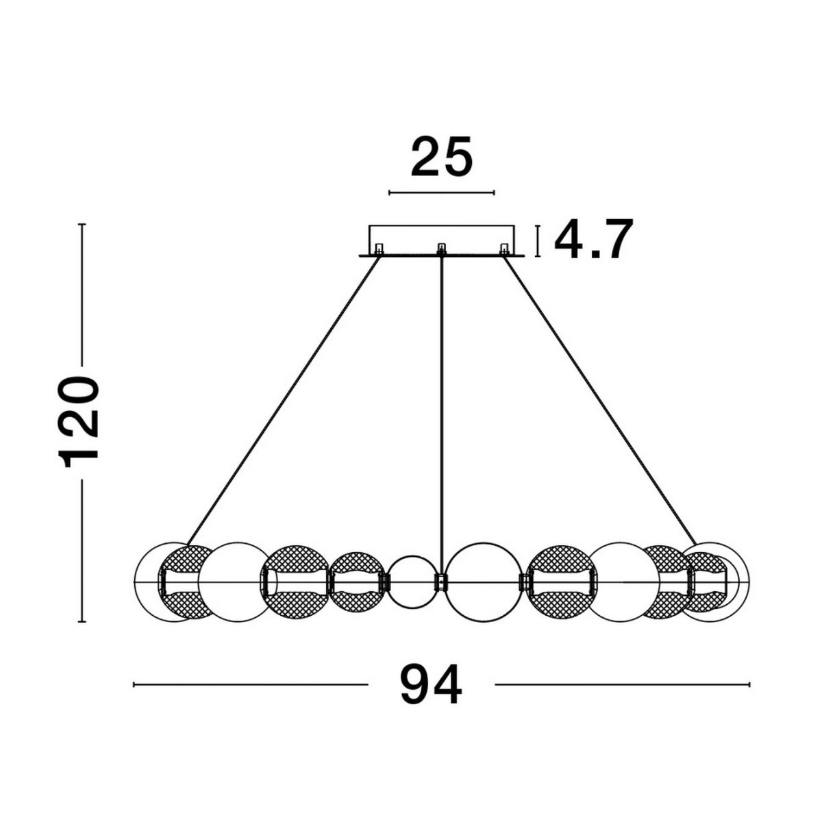 wybitna lampa wisząca Luces Exclusivas PONCE LE42703