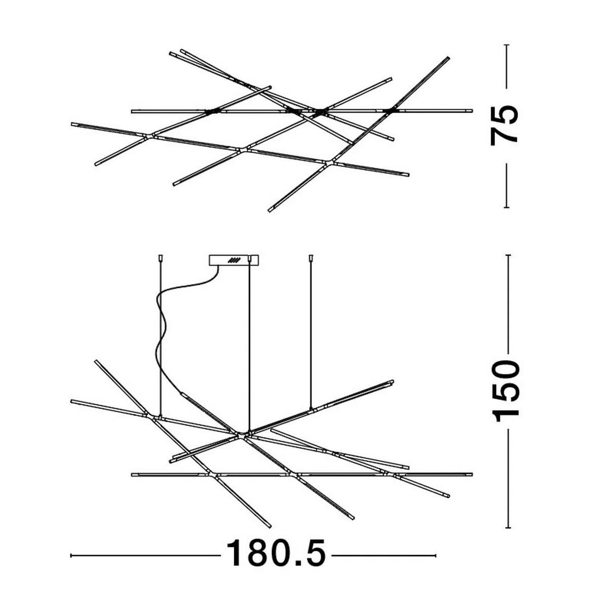 awangardowa lampa wisząca Luces Exclusivas BELL LE42730