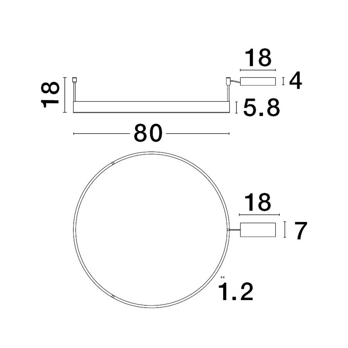 ponadprzeciętna lampa przysufitowa Luces Exclusivas JACA