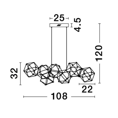 imponująca lampa wisząca Luces Exclusivas ASIS LE43477