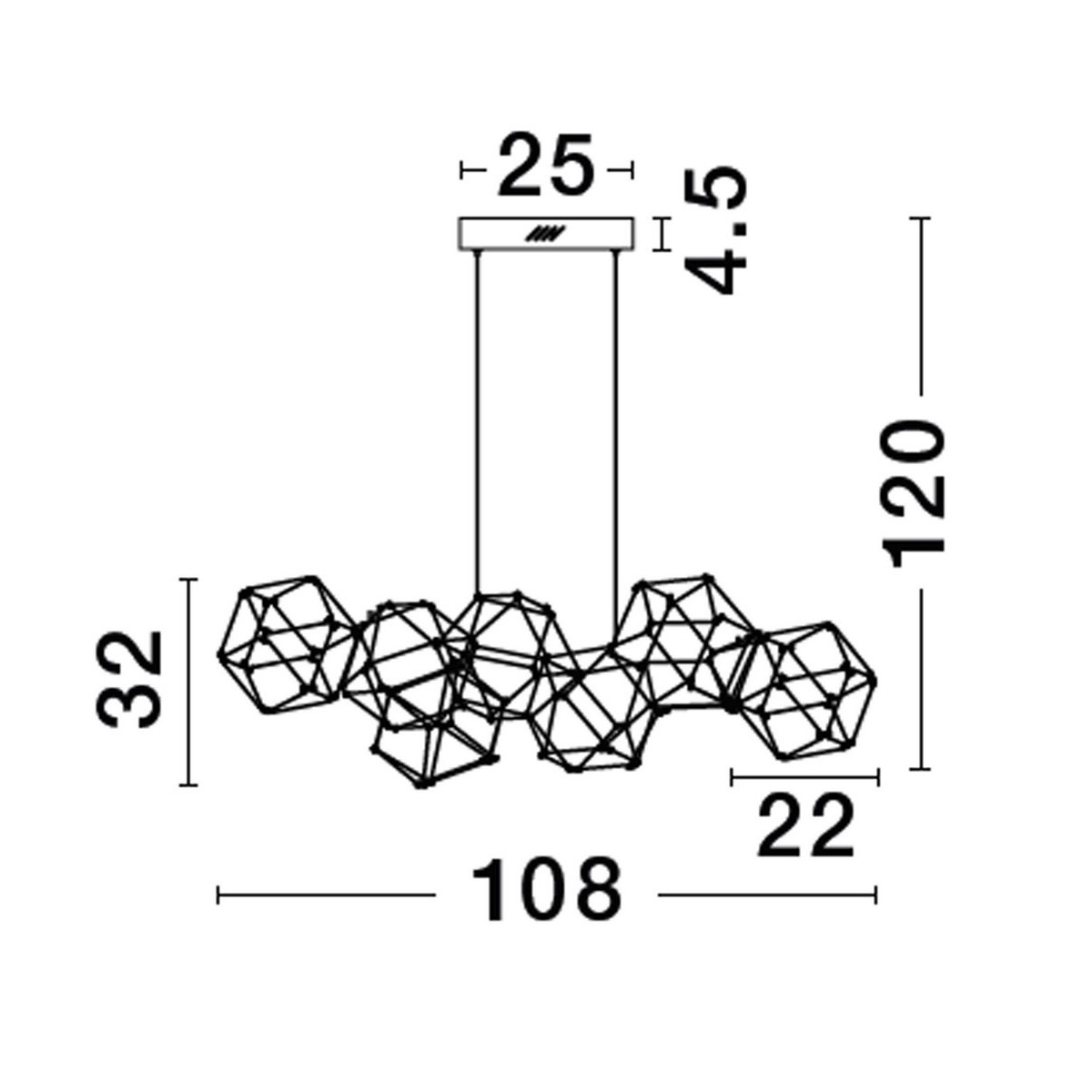 imponująca lampa wisząca Luces Exclusivas ASIS LE43477