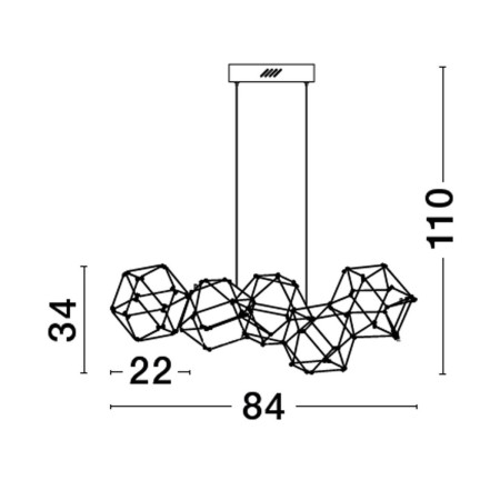 gustowna lampa wisząca Luces Exclusivas ASIS LE43478