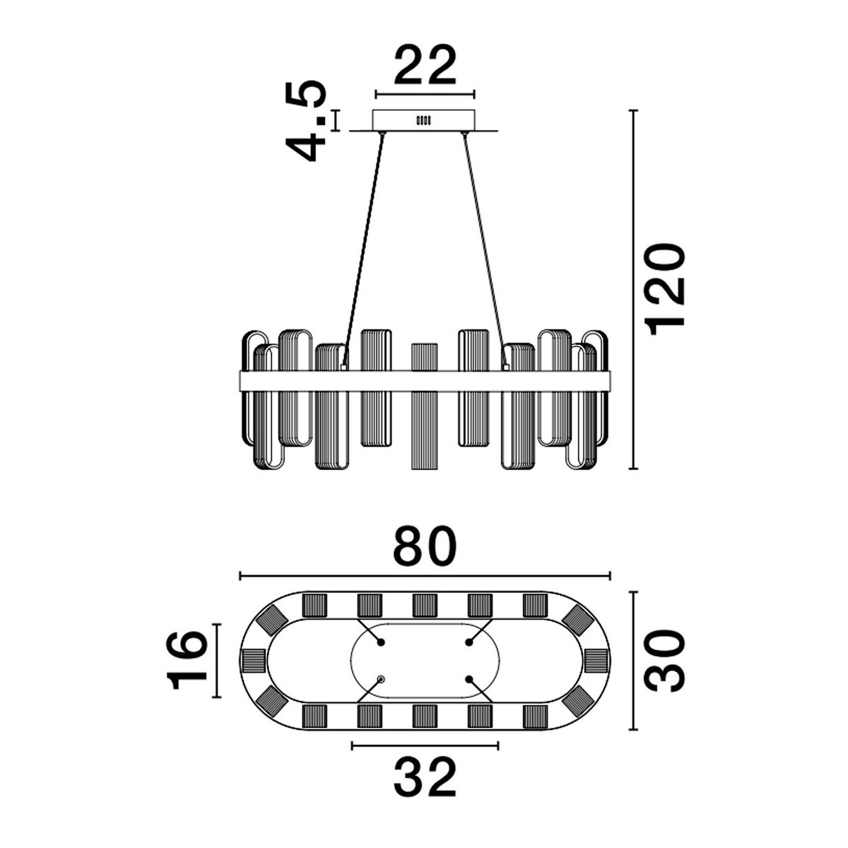 awangardowa lampa wisząca Luces Exclusivas BAJA LE43484