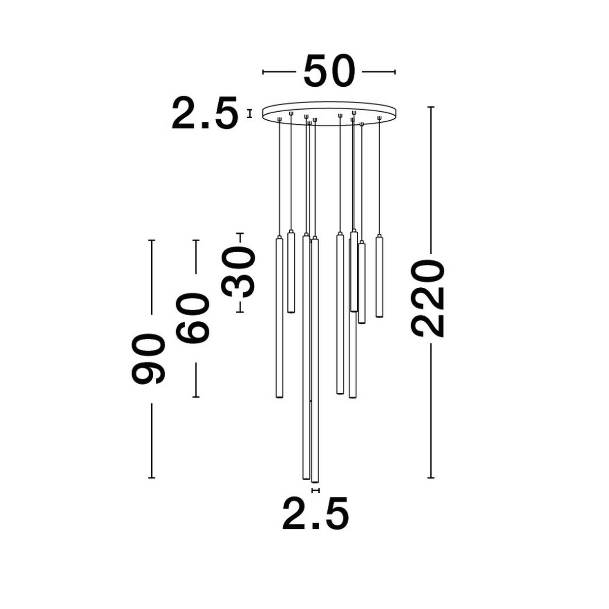 wykwintna lampa wisząca Luces Exclusivas TORREON LE43489