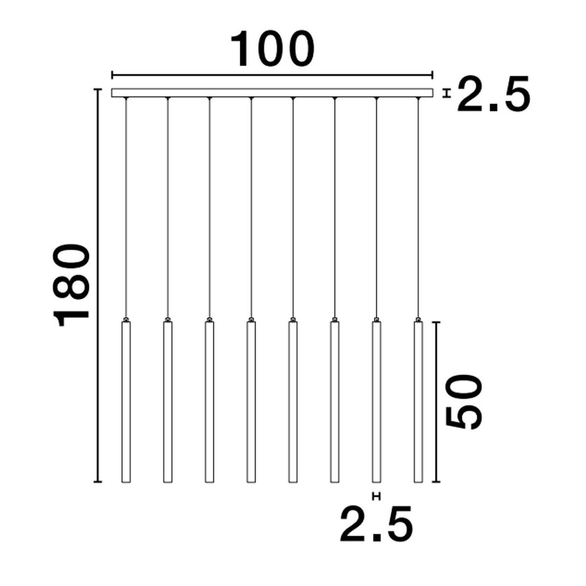 wyjątkowa lampa wisząca Luces Exclusivas TORREON LE43490