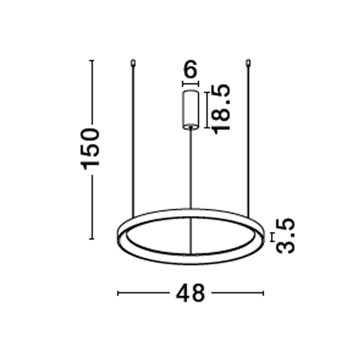 awangardowa lampa wisząca Luces Exclusivas ROTA LE43518
