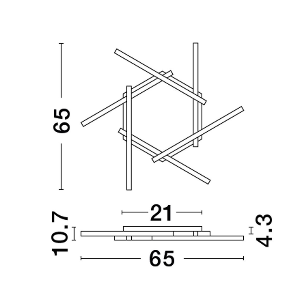 stylowa lampa przysufitowa Luces Exclusivas BALTA LE43530