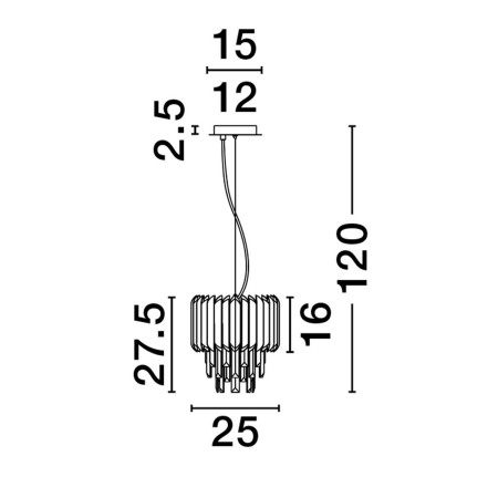 oryginalna lampa wisząca Luces Exclusivas ACATEN LE43573