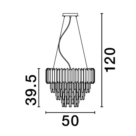 olśniewająca lampa wisząca Luces Exclusivas ACATEN LE43574