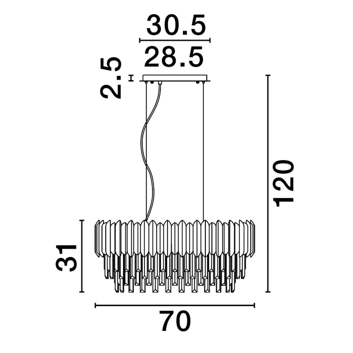 nieprzeciętna lampa wisząca Luces Exclusivas ACATEN LE43576