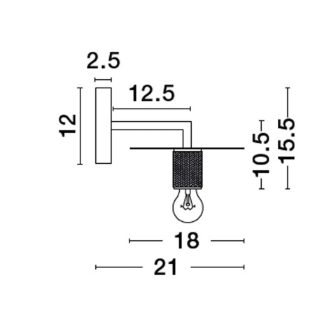 wyszukany kinkiet Luces Exclusivas BAJIO LE43609