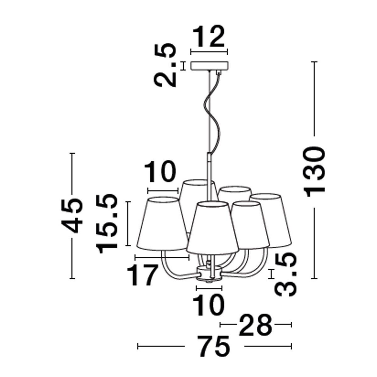 nieprzeciętna lampa wisząca Luces Exclusivas BAJADA LE43643