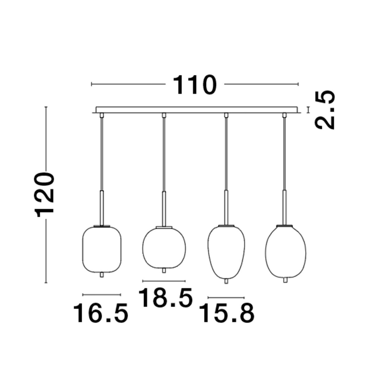 wybitna lampa wisząca Luces Exclusivas PILAR LE43667