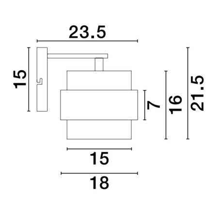 awangardowy kinkiet Luces Exclusivas VIEJA LE43669