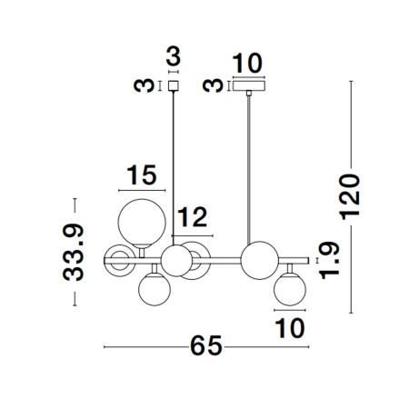 ponadprzeciętna lampa wisząca Luces Exclusivas PARLA LE43676
