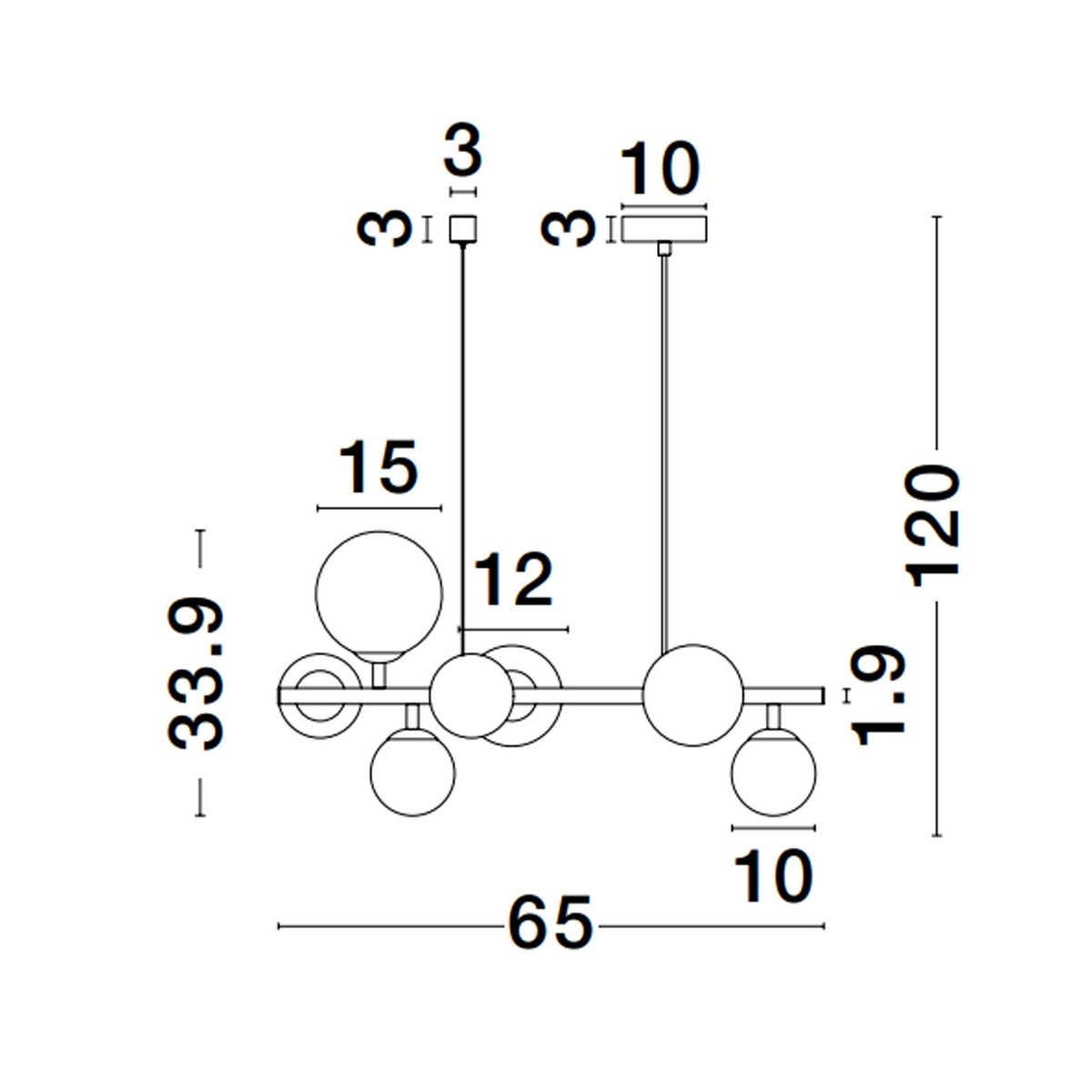 ponadprzeciętna lampa wisząca Luces Exclusivas PARLA LE43676