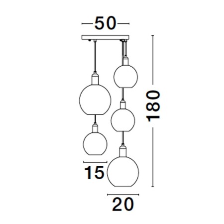 wytworna lampa wisząca Luces Exclusivas BALCHE LE43696