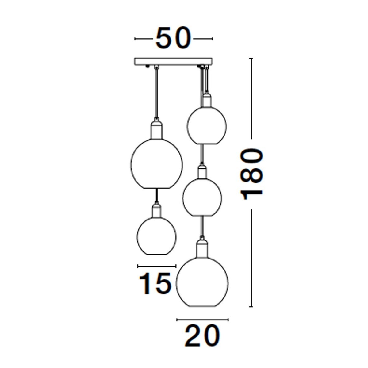 wytworna lampa wisząca Luces Exclusivas BALCHE LE43696