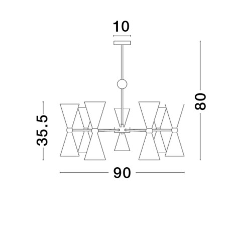 wykwintna lampa wisząca Luces Exclusivas BALSAS LE43698