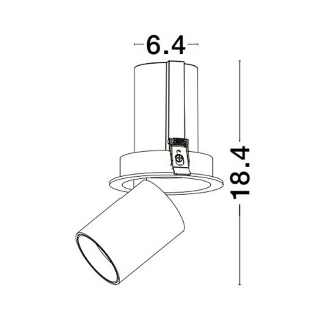 ponadprzeciętna lampa podtynkowa Luces Exclusivas ACALAPA LE61605 do podwieszanych sufitów