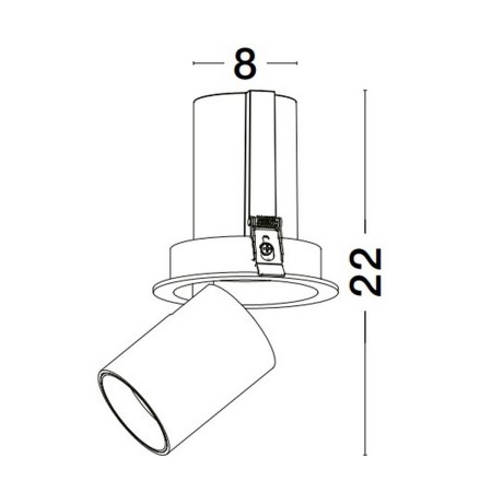 olśniewająca lampa podtynkowa Luces Exclusivas ACALAPA LE61608 do podwieszanych sufitów