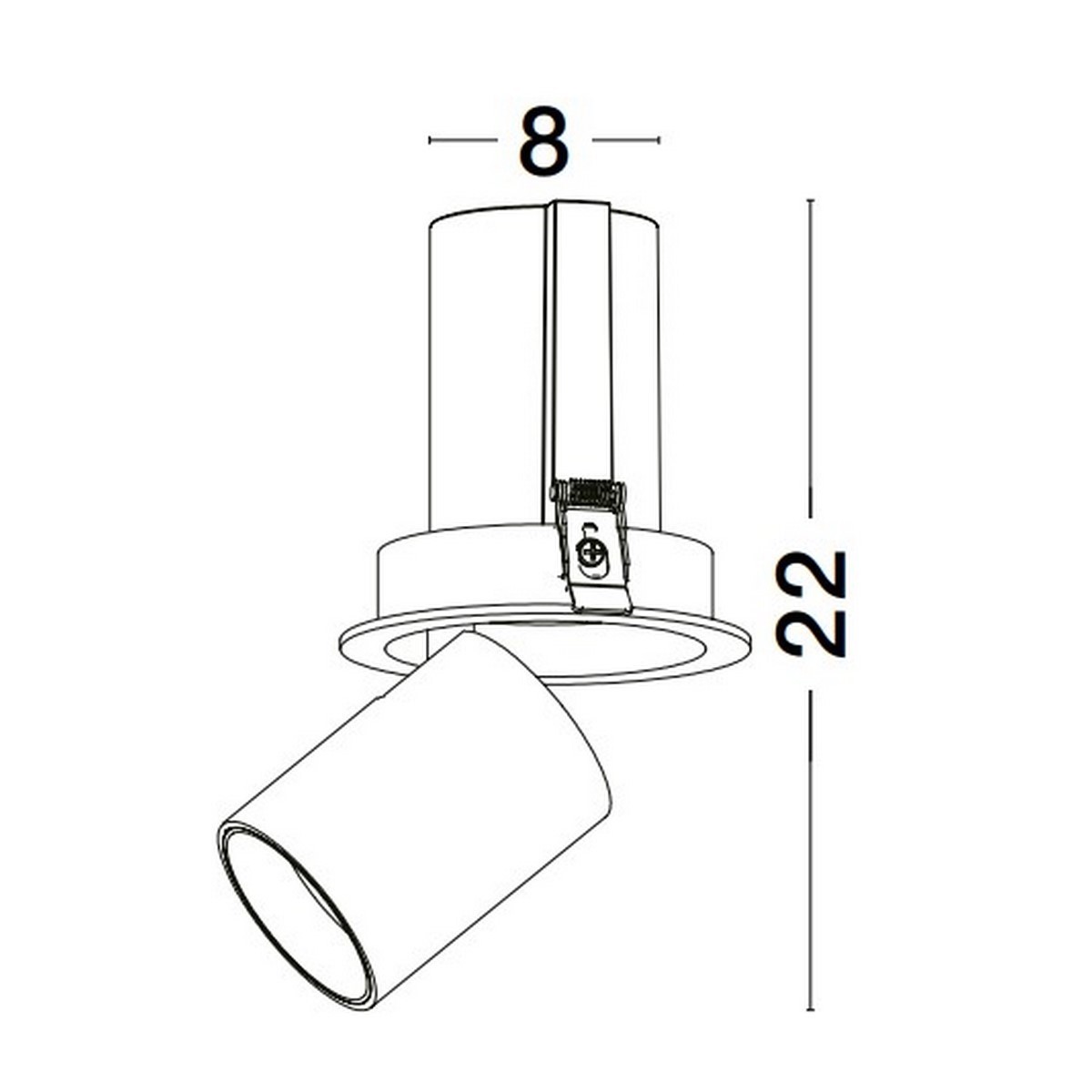 olśniewająca lampa podtynkowa Luces Exclusivas ACALAPA LE61608 do podwieszanych sufitów