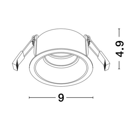 nieprzeciętna lampa podtynkowa Luces Exclusivas ACAMBAY LE61610 do podwieszanych sufitów
