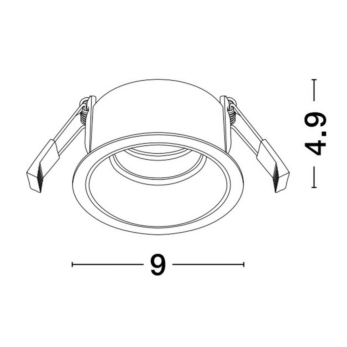 niepowtarzalna lampa podtynkowa Luces Exclusivas ACAMBAY LE61611 do podwieszanych sufitów