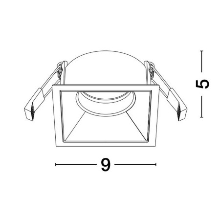 nadzwyczajna lampa podtynkowa Luces Exclusivas ACAMBAY LE61612 do podwieszanych sufitów