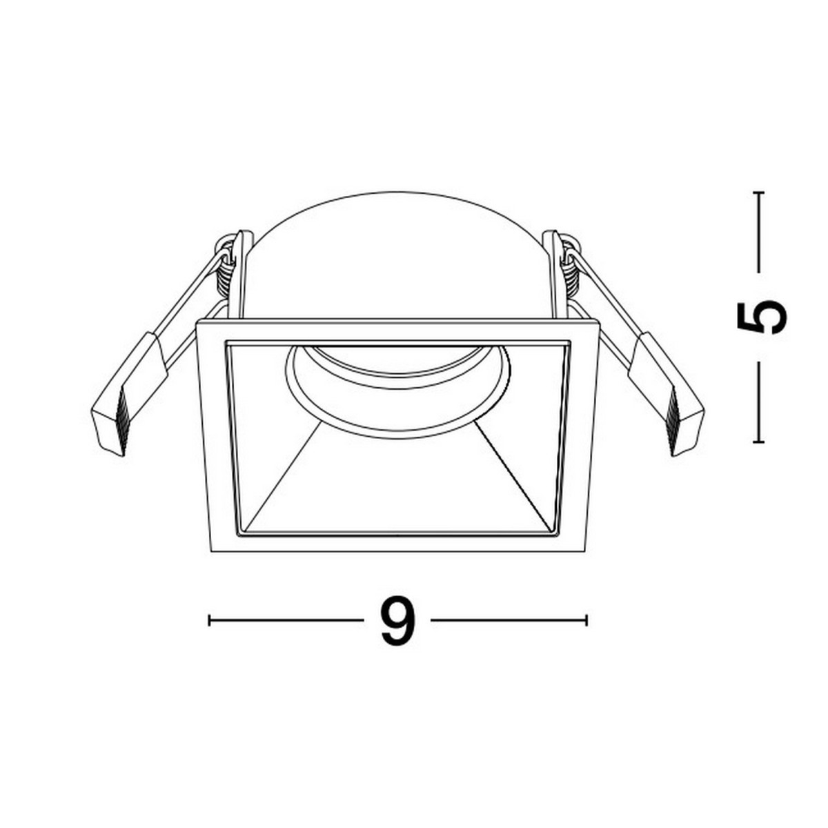 nadzwyczajna lampa podtynkowa Luces Exclusivas ACAMBAY LE61612 do podwieszanych sufitów