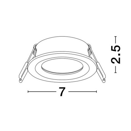 jedyna w swoim rodzaju lampa podtynkowa Luces Exclusivas BOSCONIA LE61614 do podwieszanych sufitów