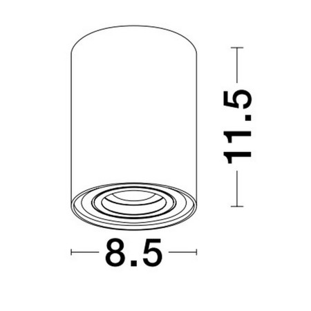 awangardowa lampa natynkowa - spot Luces Exclusivas ACANCUN LE61623
