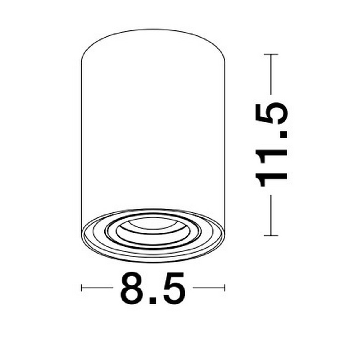 awangardowa lampa natynkowa - spot Luces Exclusivas ACANCUN LE61623