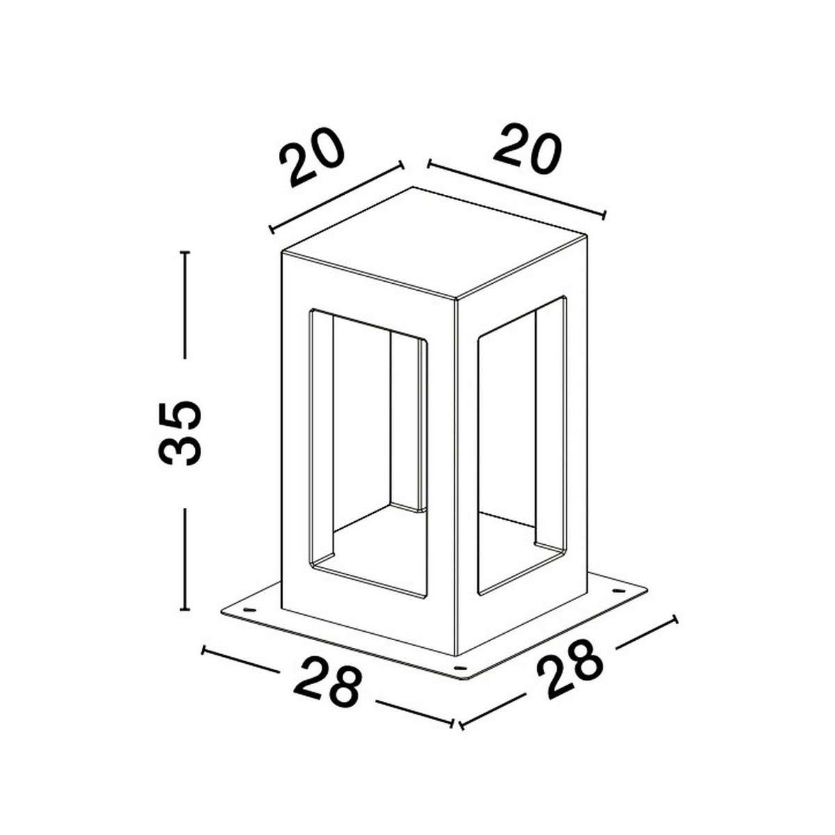unikalna lampa ogrodowa - stojąca Luces Exclusivas ABSALON LE73571