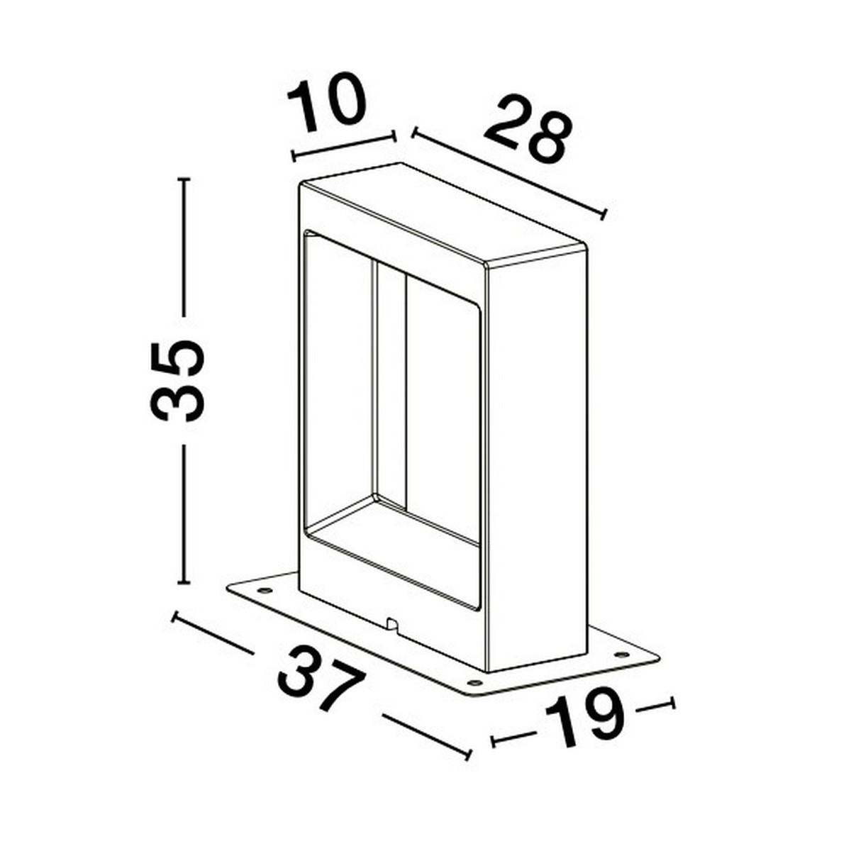 stylowa lampa ogrodowa - stojąca Luces Exclusivas ABUNDIO LE73573