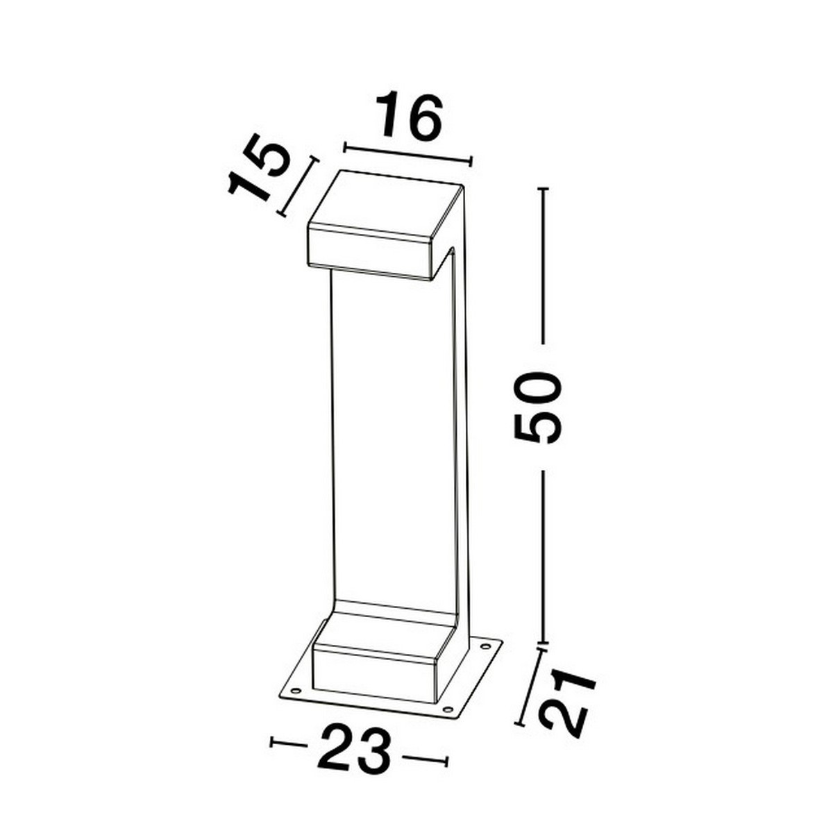 piękna lampa ogrodowa - stojąca Luces Exclusivas ACAHUAL LE73577