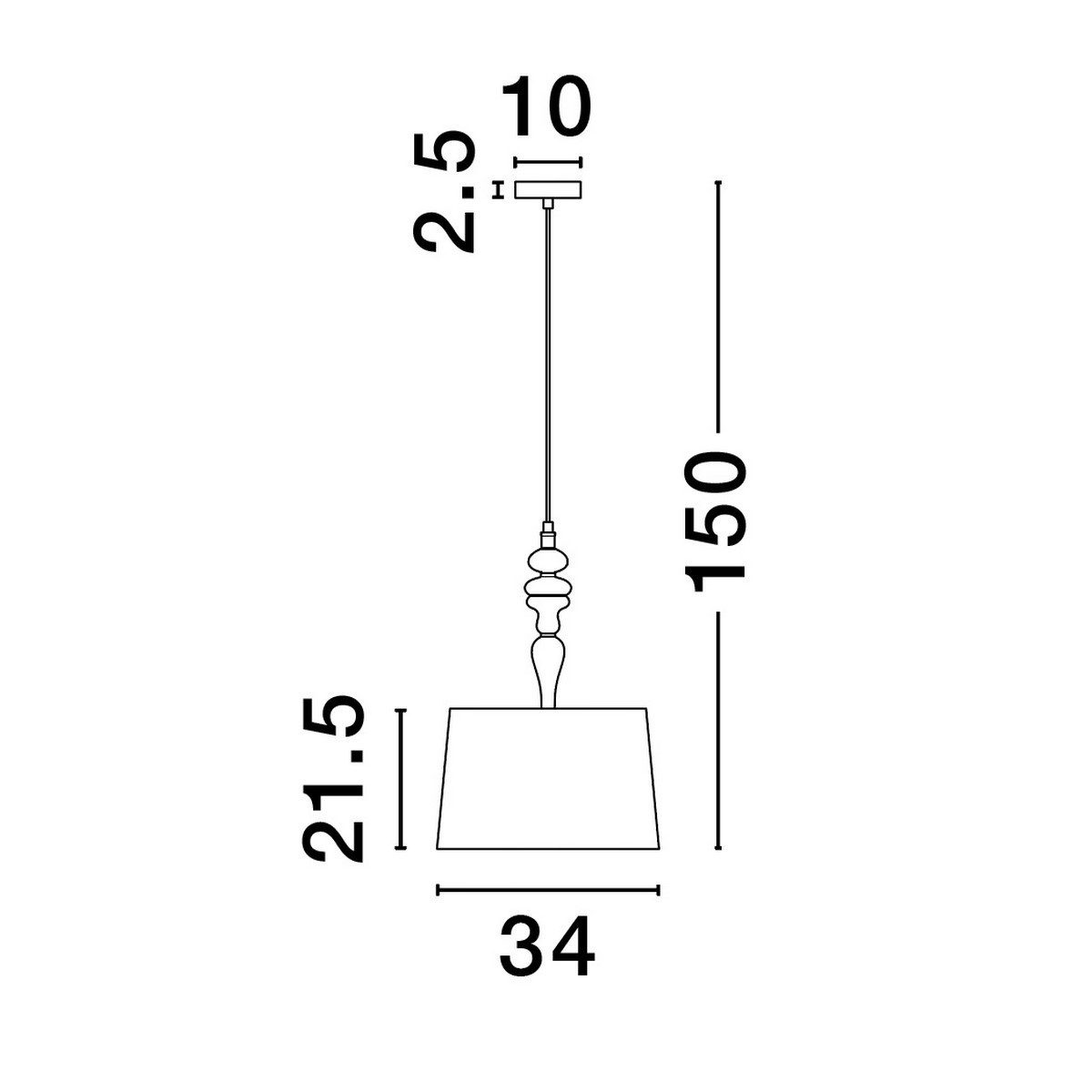 niepowtarzalna lampa wisząca Luces Exclusivas ALEM LE44201