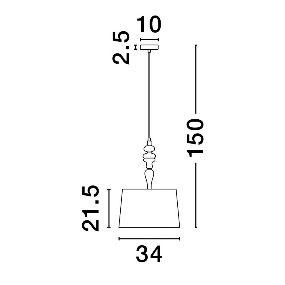 jedyna w swoim rodzaju lampa wisząca Luces Exclusivas ALEM LE44204