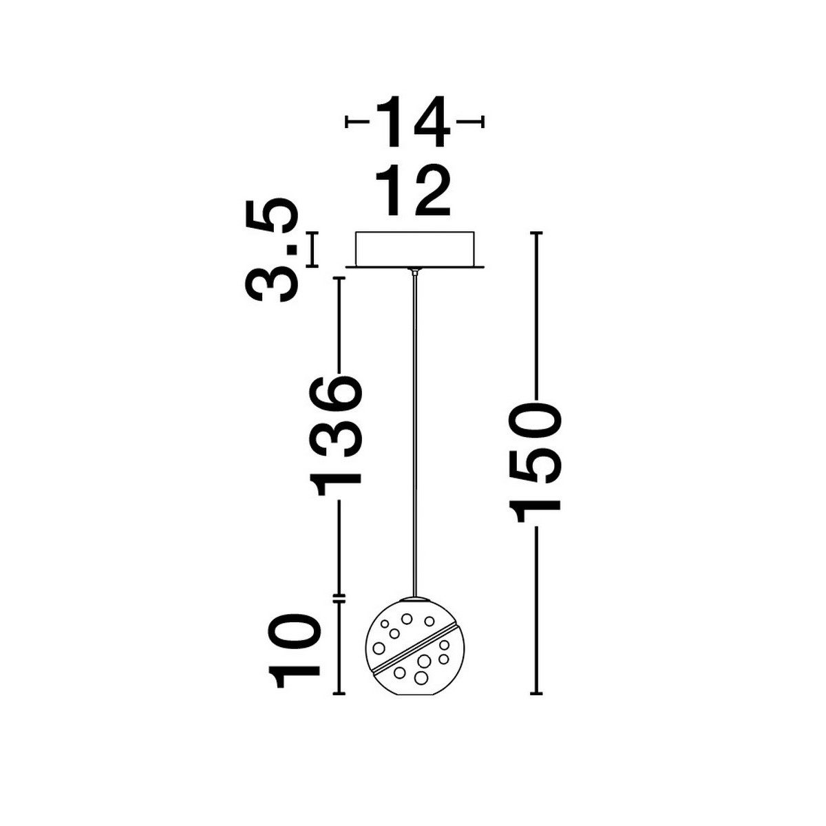 elegancka lampa wisząca Luces Exclusivas CUYO LE44210